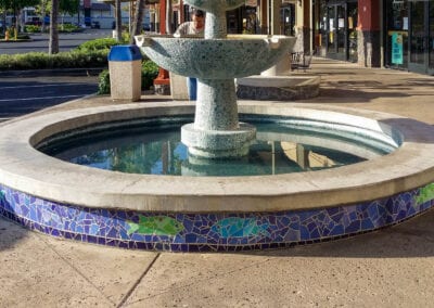 Outdoor tile fountain