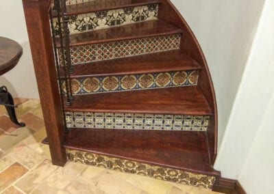 Tiled stairs