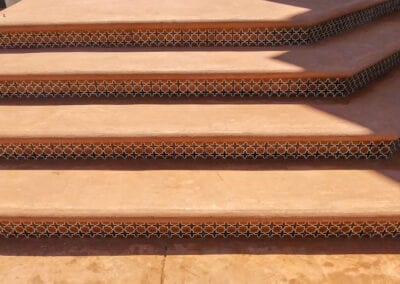 Tiled outdoor stairs