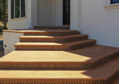 Tiled outdoor stairs