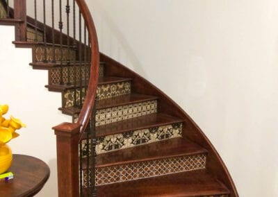 Tiled stairs