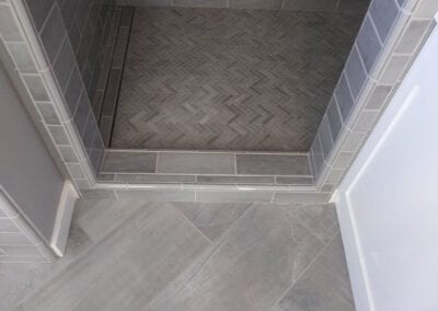 Tiled shower